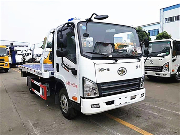 國(guó)六解放虎V一拖二藍(lán)牌清障車(chē)